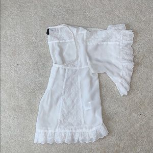 Divided White Sheer Top